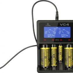XTAR VC4 USB Φορτιστής 4 Μπαταριών Li-ion/Ni-MH Μεγέθους AA/AAA/D/18650