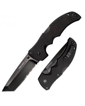 COLD STEEL FOLDING KNIFE RECON 1 TANTO Pt. CTS XHP Black Half-Serrated (27TLCTH)