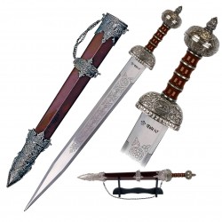 ALBAINOX TOLE10 sword with ornated sheath & stand