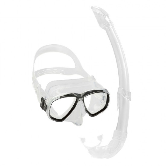 Cressi Set Perla Silicone Mask + Mexico Snorkel Clear/Black – Μάσκα & Αναπνευστήρας