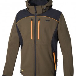 Κυνηγετικό Ελαστικό Softshell Jacket Cofra Klarbo clay brown/black/orange