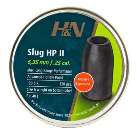 H & N SLUGS HP II .25/.250/120 (34 grains)