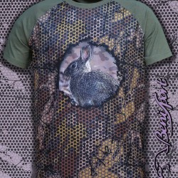 T-Shirt βαμβ. & 3D Tecnical με θήραμα λαγό