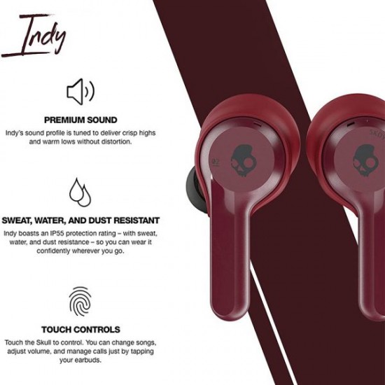 Ασύρματα Ακουστικά Skullcandy Indy True Wireless In-Ear Red / Black