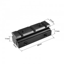 Adapter Dovetail 11mm to Picatinny 20mm 6.8cm LT012