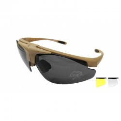 Σκοπευτικά Γυαλιά DV με 3 Ανταλλάξιμους Φακούς TAN