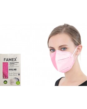 Famex Μάσκα Προστασίας FFP2 Particle Filtering Half NR σε Ροζ χρώμα 10τμχ