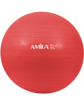 Μπάλα Γυμναστικής AMILA GYMBALL 55cm Κόκκινη Bulk