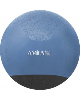 Μπάλα Γυμναστικής AMILA GYMBALL 65cm Μπλε με Βάρος στην Βάση
