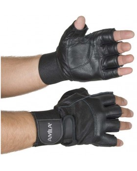 Γάντια Άρσης Βαρών AMILA Nappa Aniline Μαύρο XL