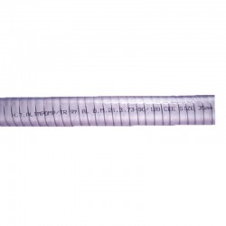 Πλαστικοποιημένος διάφανος σωλήνας νερού-γενικής χρήσης, με εσωτερικό σπέιρωμα 32mm, 1 1
