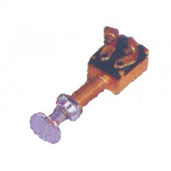 Διακόπτης push pull on-off, 12V, 20A, Διαμ. 9.5mm, L 30mm, από επιχρωμιωμένο μπρούντζο