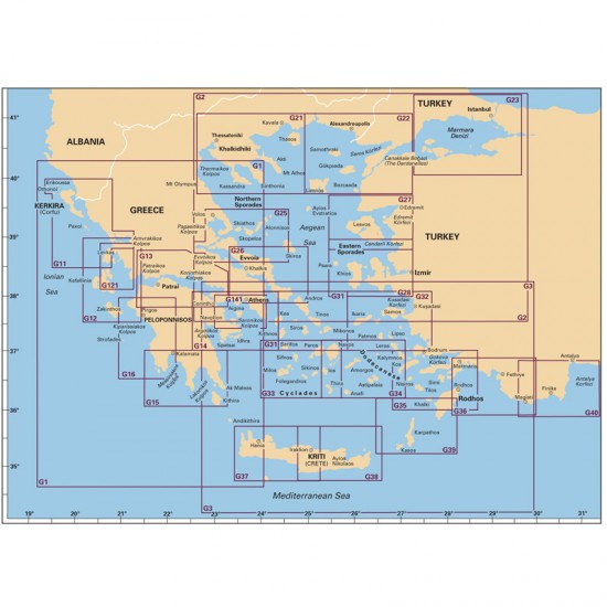 Πλοηγικός Χάρτης Ελλάδος G121, ``Ιόνιο``, Imray