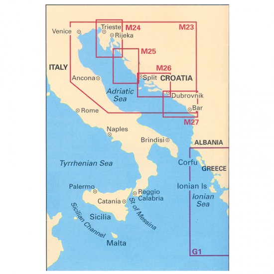 Πλοηγικός Χάρτης Κροατίας M27, ``Dubrovnik to Bar & Ulcinj``, Imray