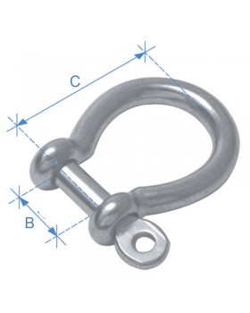 Κλειδί άγκυρας, τύπου Ω, AISI 316, διάμ. 13mm