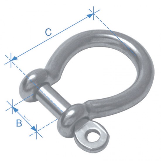 Κλειδί άγκυρας, τύπου Ω, AISI 316, διάμ. 5mm