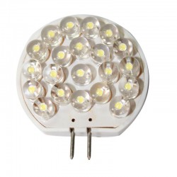 Λαμπάκι LED, 12V, T30, G4, ψυχρό λευκό - 21 LEDs, 40x30x8,2mm