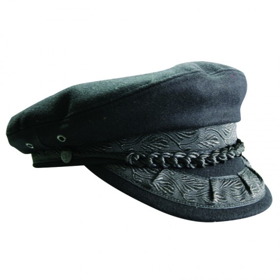 Yδραίικο Καπέλο, χειροποίητο, μαύρο, medium (μέγεθος 57)
