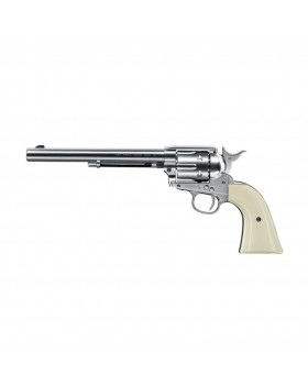 Umarex Colt SAA .45 Peacemaker - 7.5" cal. 4,5 mm (.177) BB - nickel with white grip