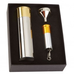 Cartridge Flask & Torch Gift Set by Bisley