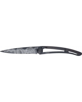 Σουγιάς Deejo Black Pocket Knife Granadilla Wood Japanese Dragon 37 G