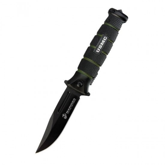 United Cutlery Usmc Combat Assisted-Open Folding Knife Black & Green 